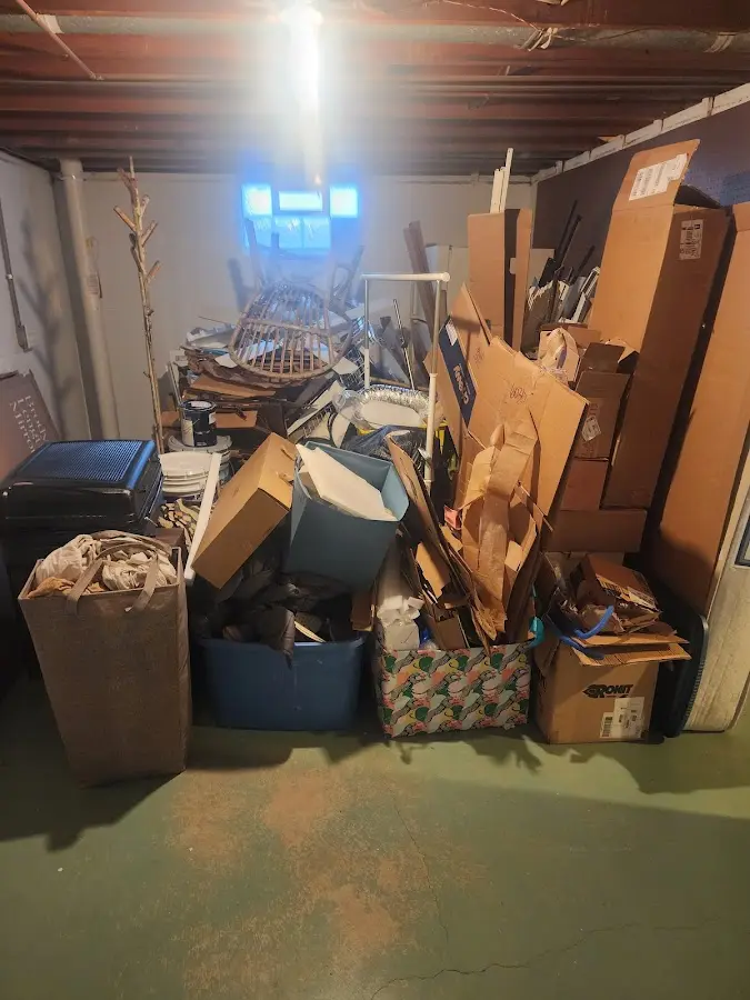 Roll-off dumpster container at job site for 2 Yard Dumpster Rental in Chalco